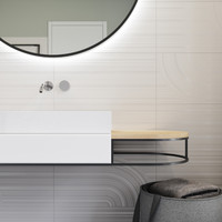 RAKO | Koupelna s designem linek a zatáček připomínající chaos. Designováno Danielem Pirščem.